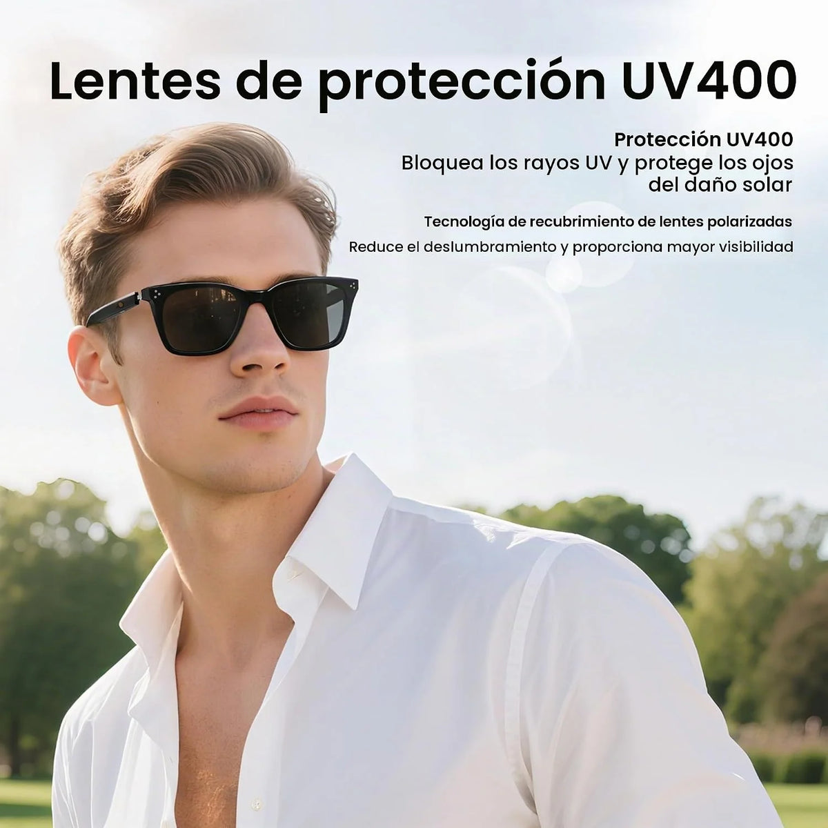 SunBlack Gafas Inteligentes con IA | Escucha Música y Responde Llamadas