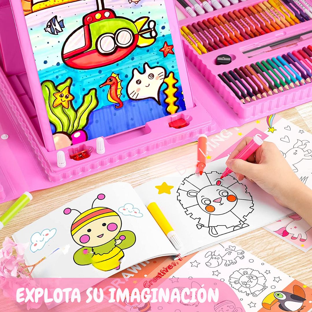 MEGA KIT DE ARTE PARA NIÑOS - 208 PIEZAS