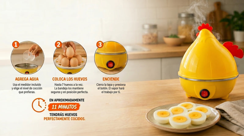 3 PASOS PARA HUEVOS PERFECTOS.