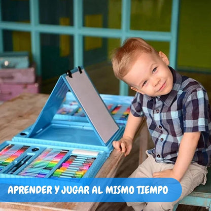 MEGA KIT DE ARTE PARA NIÑOS - 208 PIEZAS