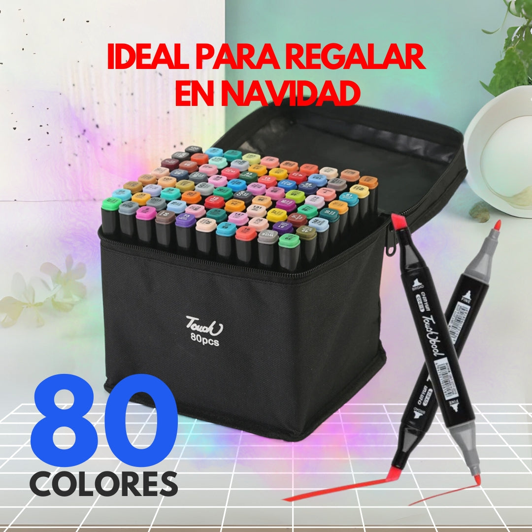 SET DE MARCADORES DOBLE PUNTA PARA COLOREAR