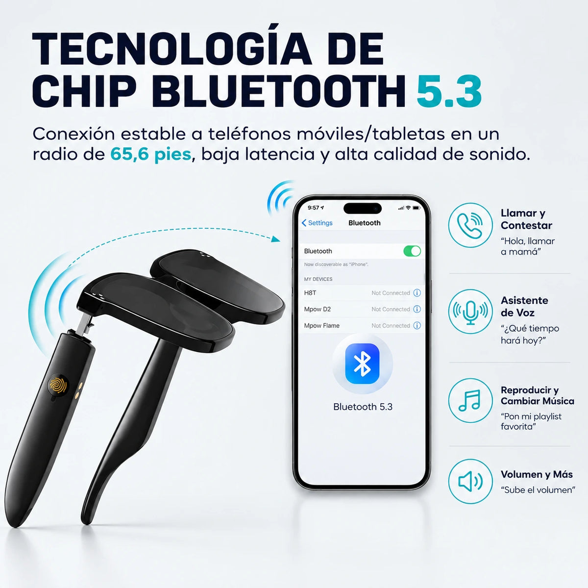 SunBlack Gafas Inteligentes con IA | Escucha Música y Responde Llamadas